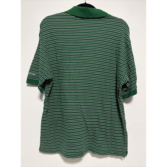 MASTERS COLLECTION Green Striped Short Sleeve Polo Golf Shirt Mens L - Picture 3 of 4